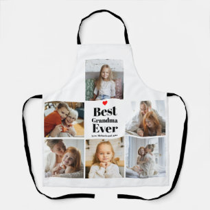 Geschenk für Oma Herz 6 FotoCollage Schürze