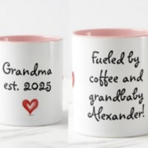 Geschenk für Oma, personalisiert mit Namen & Jahr Tasse