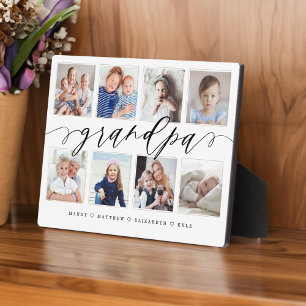 Geschenk für Opa Enkelkinder Foto-Collage Fotoplatte