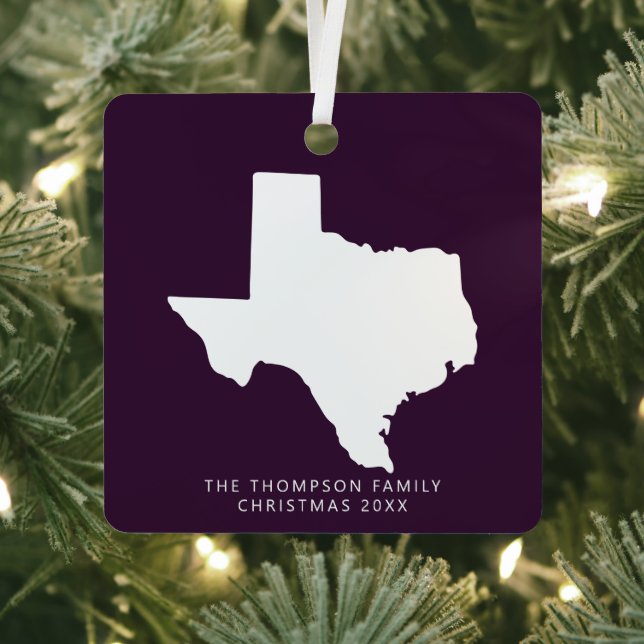 Geschenk für Paare Freunde Kunden Texas Weihnachte Ornament Aus Metall (InSitu)