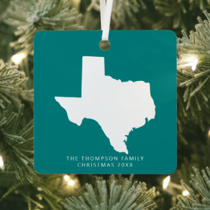 Geschenk für Paare Freunde Kunden Texas Weihnachte Ornament Aus Metall