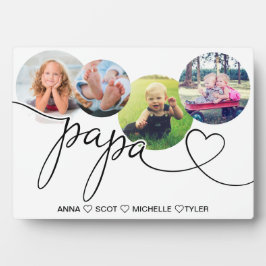 Geschenk für Papa , Enkel Foto Collage Plaque Fotoplatte