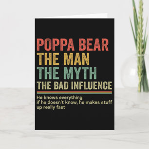 Geschenk für Papa Lustiges Vatertagsgeschenk Poppa Karte