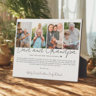 Geschenk für Papa und Opa von Kindern und Enkelkin Fotoplatte