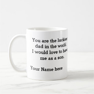 Geschenk für Papa von Sohn-Luckiest Papa in der We Kaffeetasse