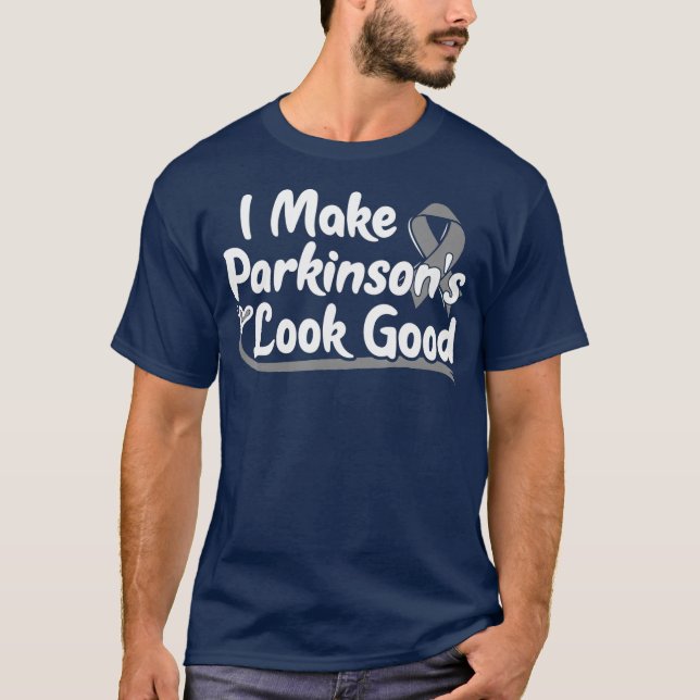 Geschenk für Parkinson-Krankheit Patienten Grau Ri T-Shirt (Vorderseite)