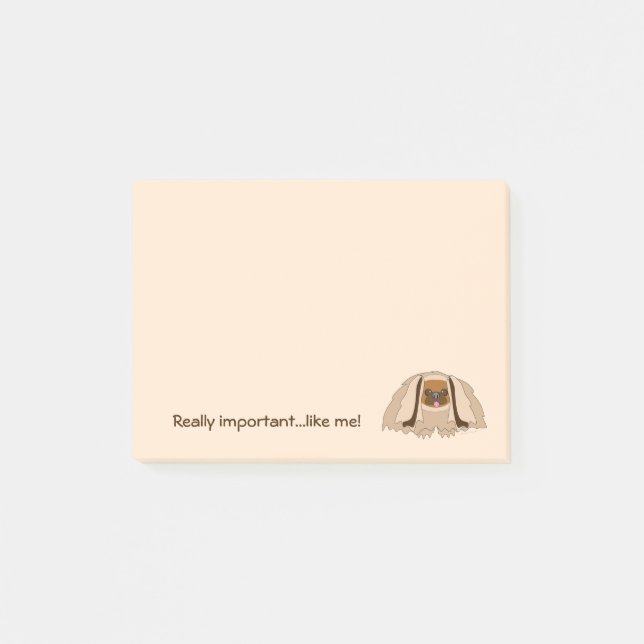 Geschenk für Pekingese Hund Lover Besitzer Züchter Post-it Klebezettel (Vorderseite)