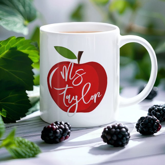 Geschenk für personalisierte Lehrer Jumbo-Tasse (Personalized Teacher Appreciation Gift Giant Coffee Mug)