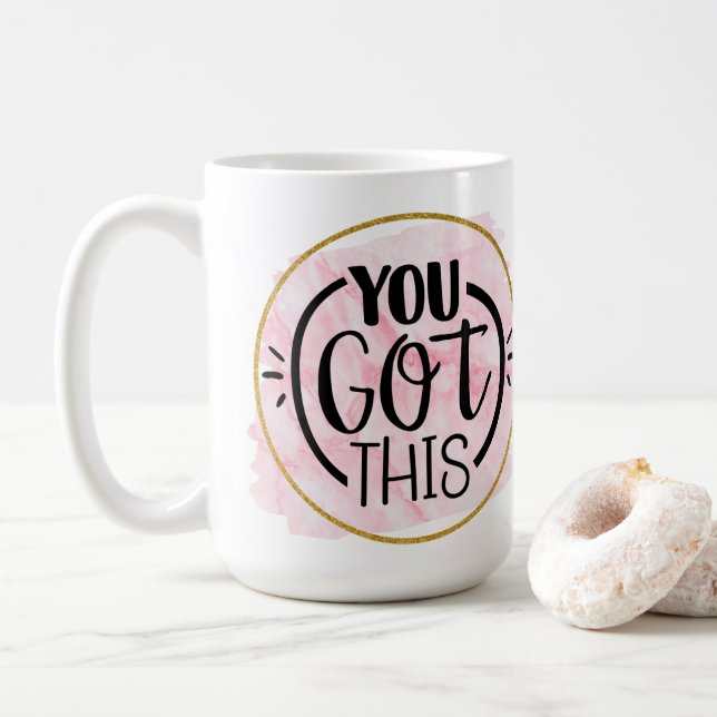 Geschenk für Positivität Kaffeetasse (Mit Donut)