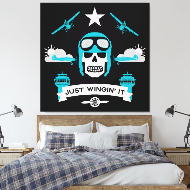 Geschenk für private und Kommerzielle Piloten Leinwanddruck (Insitu (Schlafzimmer))