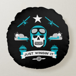 Geschenk für private und Kommerzielle Piloten Rundes Kissen
