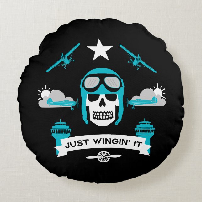 Geschenk für private und Kommerzielle Piloten Rundes Kissen (Vorderseite)