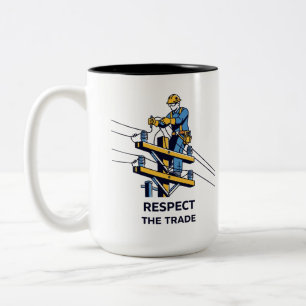 Geschenk für professionelle Elektriker Zweifarbige Tasse