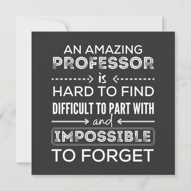 Geschenk für Professor, Professor Geschenk Einladung (Vorderseite)