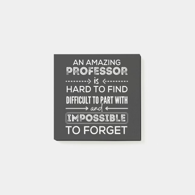 Geschenk für Professor, Professor Geschenk Post-it Klebezettel (Vorderseite)