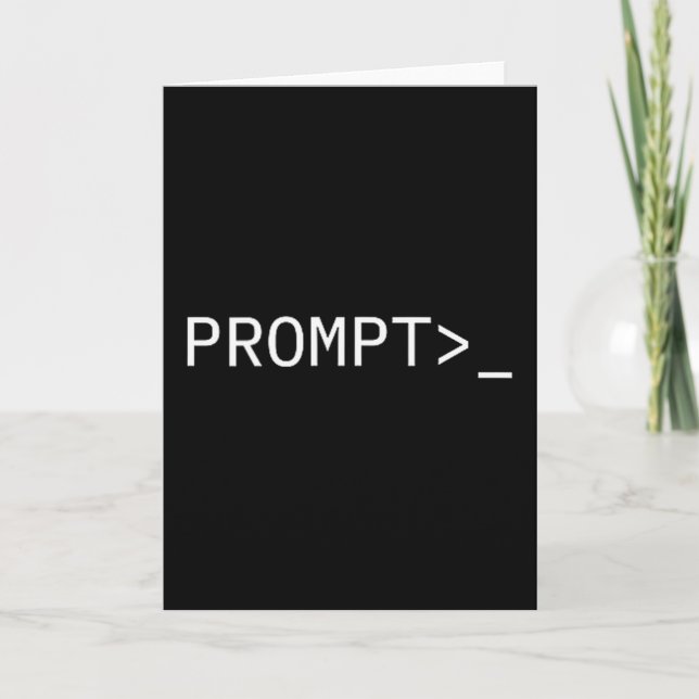 Geschenk für Prompt Coder für AI Prompt Engineer & Karte (Vorderseite)
