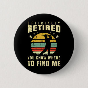 Geschenk für Rentner Golf Rentnerparty Ruhestand G Button
