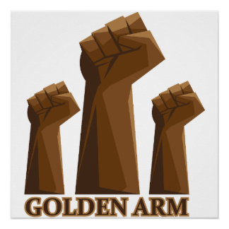 Geschenk für Rohrschweißer mit goldenem Arm Poster