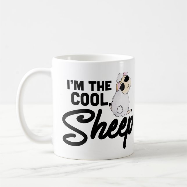 Geschenk für Schafe und Ziegen: Ich bin das Coole  Kaffeetasse (Links)