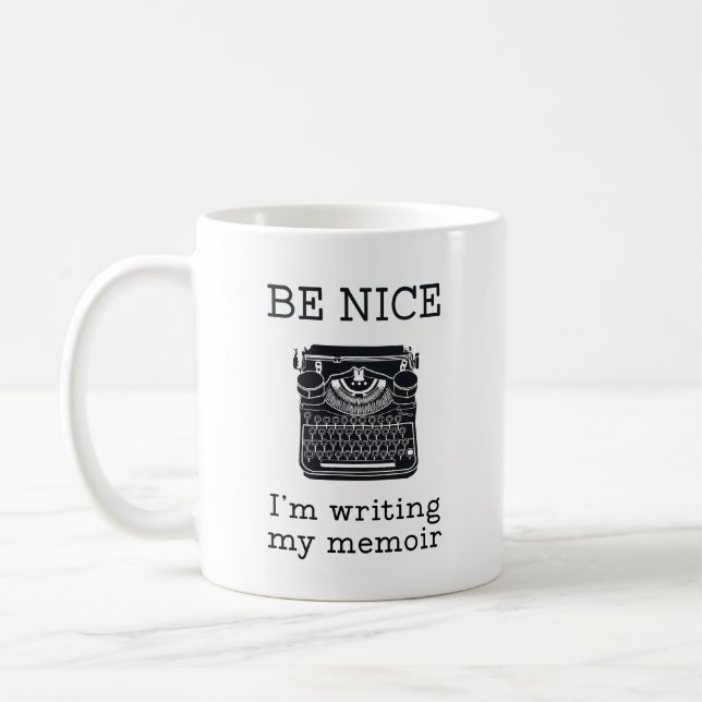 Geschenk für Schriftsteller Funny Custom Kaffeetasse (Links)