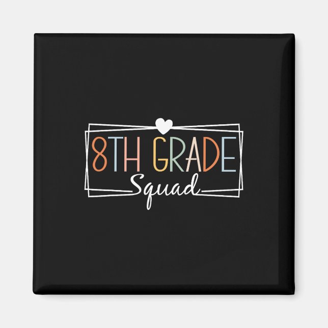 Geschenk für Schüler oder Lehrer der achten Klasse Magnet (Vorne)