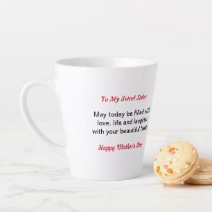 Geschenk für Schwester - Muttertagsgeschenk - Tass Milchtasse