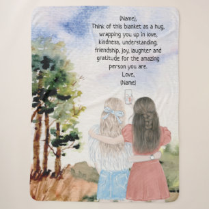 Geschenk für Schwester oder Freunde Wasserfarbenla Sherpadecke