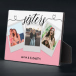 Geschenk für Sister Custom Foto Collage Pink Niedl Fotoplatte<br><div class="desc">Geschenk für Sister Custom Foto Collage Pink Niedlich</div>