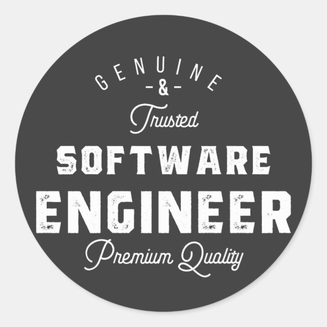 Geschenk für Softwareentwickler Runder Aufkleber (Vorderseite)