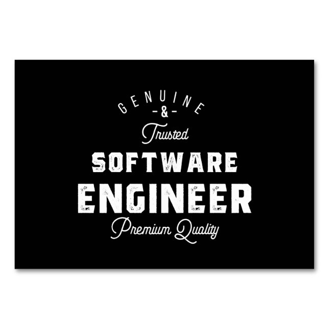 Geschenk für Softwareentwickler Tischnummer (Vorderseite)