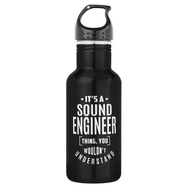 Geschenk für Sound Engineer Edelstahlflasche (Vorderseite)