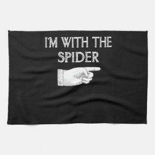 Geschenk für Spinnenliebhaber Ich bin mit dem Sp Geschirrtuch