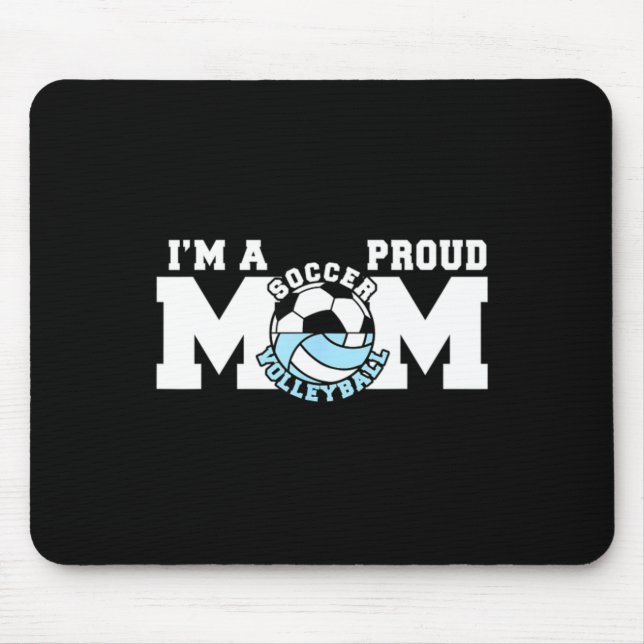 Geschenk für stolze Fußball-Volleyball-Mütter für  Mousepad (Vorne)