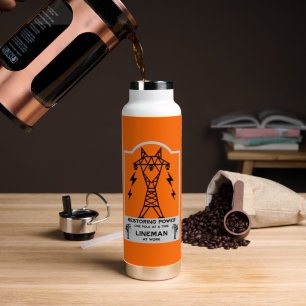 Geschenk für Stromleitungsmonteure Trinkflasche