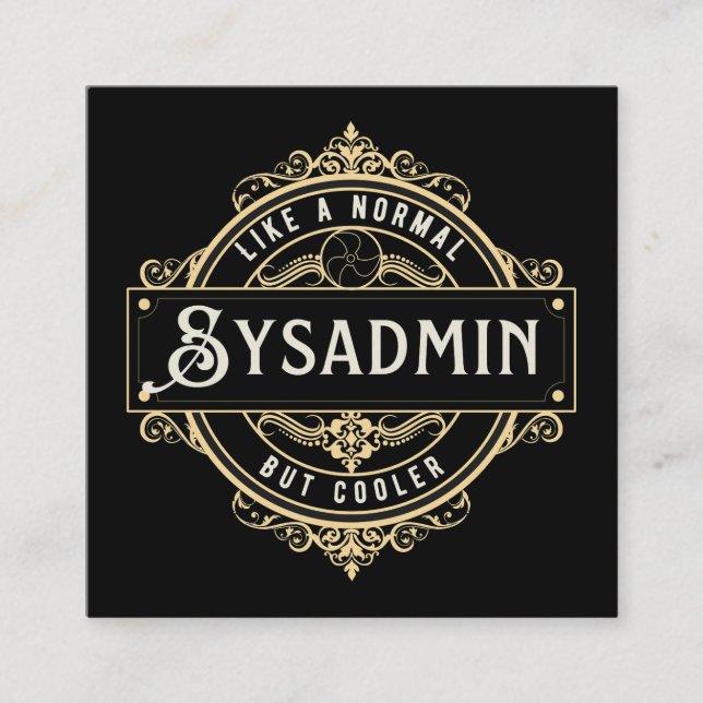 Geschenk für Sysadmin-Job - Sysadmin-Geschäft Begleitkarte (Vorderseite)