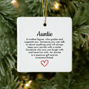 Geschenk für Tante, Geschenk für Schwester, Tante  Keramikornament