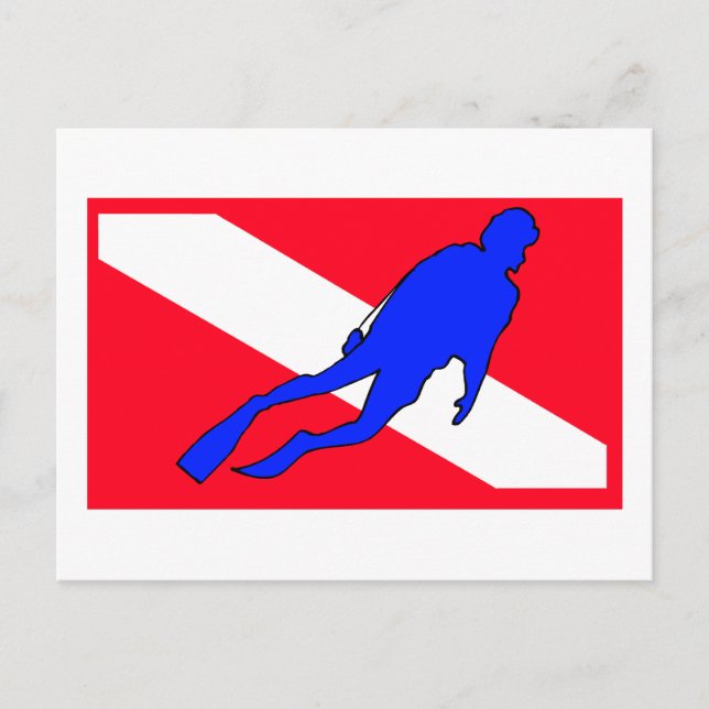 Geschenk für Taucherfahnen Postkarte (Vorderseite)