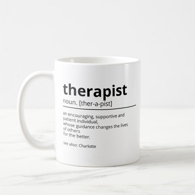 Geschenk für Therapeut - Tasse der Therapeutendefi (Links)