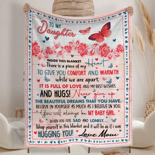 Geschenk für Tochter, für Geburtstag Fleece-Blanke Fleecedecke