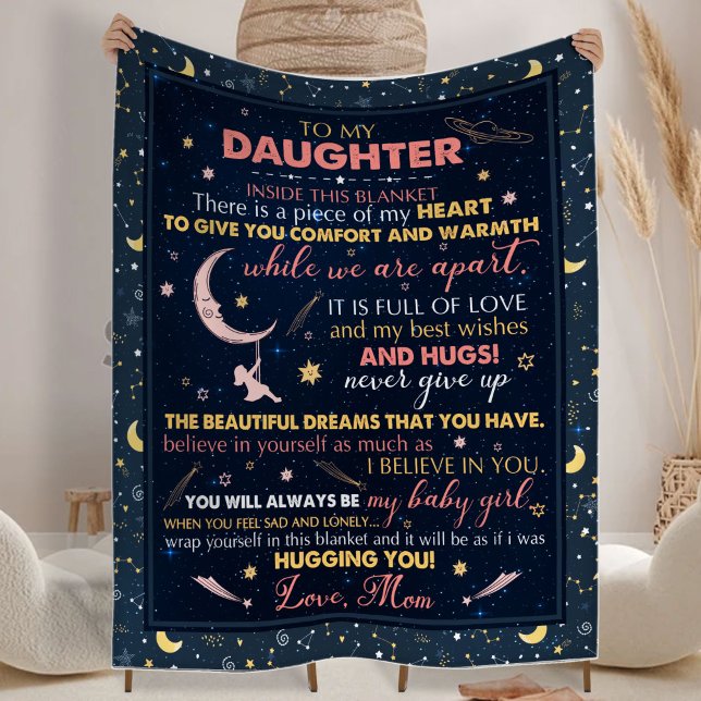 Geschenk für Tochter, für Geburtstag Fleece-Blanke Fleecedecke (Von Creator hochgeladen)