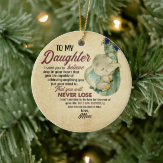 Geschenk für Tochter- von Mama Keramik Ornament