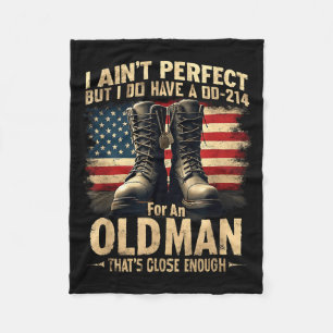 Geschenk für US-Veteranen Ich bin nicht perfekt, h Fleecedecke