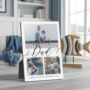Geschenk für Vater Erinnerungen 3 FotoCollage Fotoplatte
