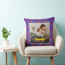 Geschenk für Vater - Gewohnte Familienfotos Kissen
