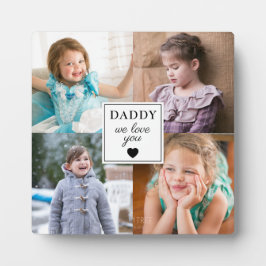 Geschenk für Vater / Papa Wir Liebe Sie FotoCollag Fotoplatte