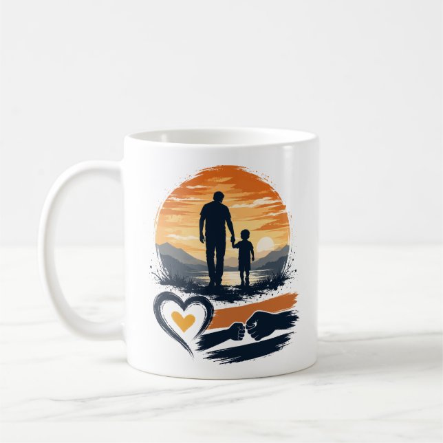 Geschenk für Vater und Sohn Kaffeetasse (Links)