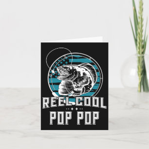 Geschenk für Vatertag Tee - Reel Cool Pop Pop Fish Karte