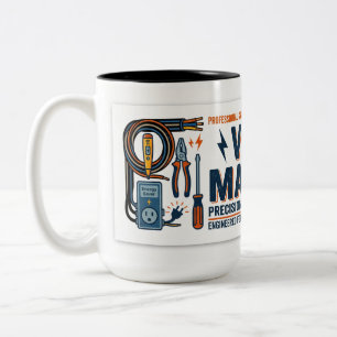 Geschenk für Volt Meister Elektriker Zweifarbige Tasse