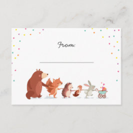 Geschenk Gedicht Kinderdusche Einhängekarte Woodla Begleitkarte