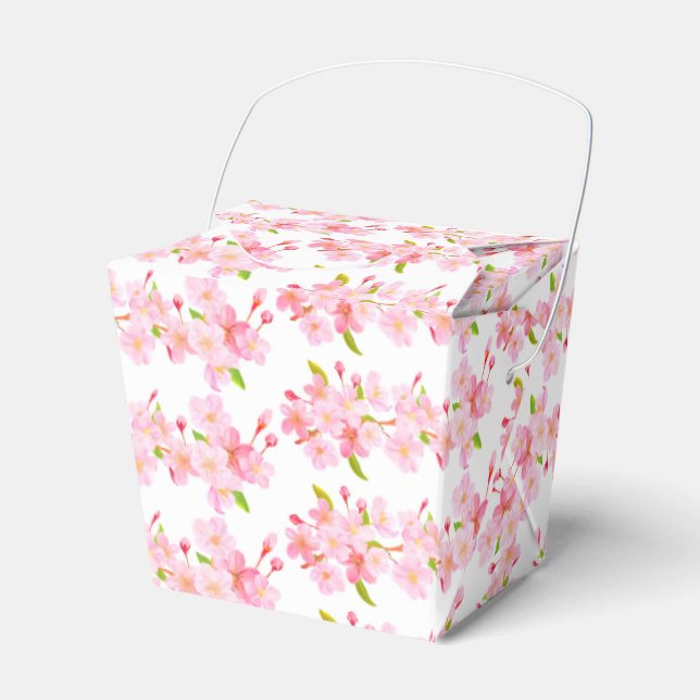 Geschenk/Gefallen Box-Rosa Blüten Geschenkschachtel (Vorderseite)